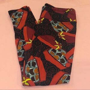 LuLaRoe OS One Size Valentine Chocolate Leggings